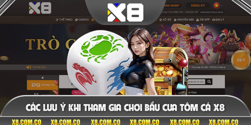 Các lưu ý khi tham gia chơi bầu cua tôm cá x8