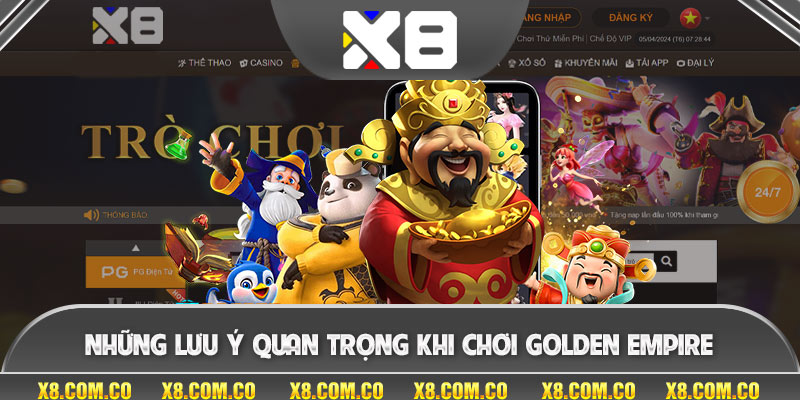 Những lưu ý quan trọng khi chơi Golden empire